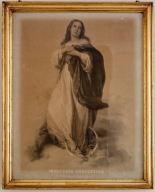 The large framed picture of the Immaculate Conception sent to Daniel Doyle by William Smith O’Brien from Brussels. 