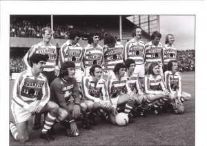 The ‘Shamrock Rovers All-Ireland XI’, comprising players from the Republic of Ireland and Northern Ireland, who lost 4–3 to world champions Brazil in Lansdowne Road in July 1973. Soon after, a series of conferences was held between the IFA and the FAI to look at the possibility of forming an all-Ireland team. (SPORTSFILE)