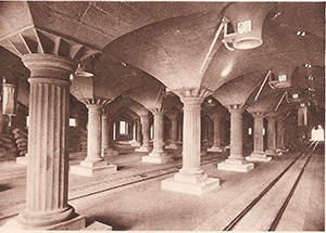 Above: The interior of the Robert Street malt-house overlooking Marrowbone Lane, where Leask witnessed the aftermath of one of the worst incidents of military inexperience in the campaign. In the darkened malt-house in the early hours of Saturday 29 April, two brewery officials and two British officers were shot or executed by Royal Dublin Fusiliers Company Quartermaster Robert Flood and his men. (St James’s Gate Brewery, history and guide (1931))