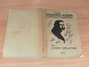 Above: The cover of Joseph Edelstein’s controversial novel, The moneylender. (NLI)