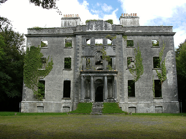 Above: The family seat, Moore Hall, Carra, Co. Mayo, today.