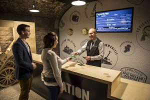 Above: The visitor receives a green ‘passport’ to be stamped in each gallery, giving you a tangible record of your visit.