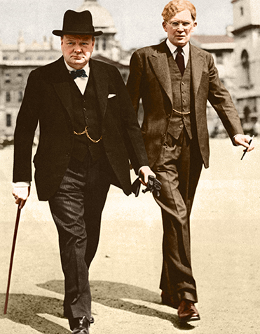 Above: Winston Churchill and Brendan Bracken—‘a party of two’. (Little Museum of Dublin)