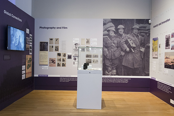 Above: The still relatively new medium of film was used to tell the story of battles in France and the Easter Rising, which also featured in news footage of the day.